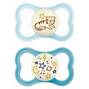 Πιπίλα Supreme Night Σιλικόνης 16+ μηνών - Boy – Γαλάζιο - MAM