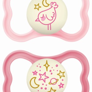 Πιπίλα Supreme Night Σιλικόνης 16+ μηνών - Girl – Ροζ - MAM