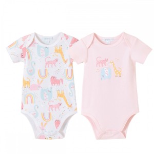 Amomi Βρεφικά Κορμάκια Κοντομάνικα Σε Διαφορετικά Σχέδια Σετ 2τμχ Καμηλοπάρδαλη Amomi Βρεφικά Κορμάκια Κοντομάνικα Σε Διαφορετικά Σχέδια Σετ 2τμχ Καμηλοπάρδαλη