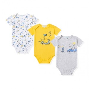 Amomi Βρεφικά Κορμάκια Κοντομάνικα Σε Διαφορετικά Σχέδια Σετ 3τμχ Dino Amomi Βρεφικά Κορμάκια Κοντομάνικα Σε Διαφορετικά Σχέδια Σετ 3τμχ Dino
