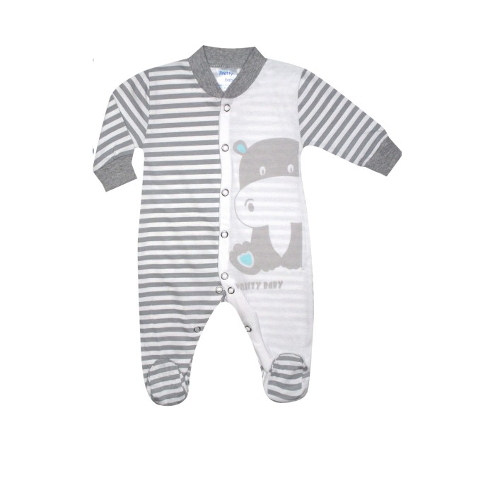 Βρεφικό Φορμάκι Βαμβακερό Ιπποπόταμος Καλοκαιρινό Pretty Baby