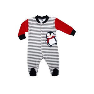 Βρεφικό Φορμάκι Βελουτέ Πιγκουίνος Pretty Baby