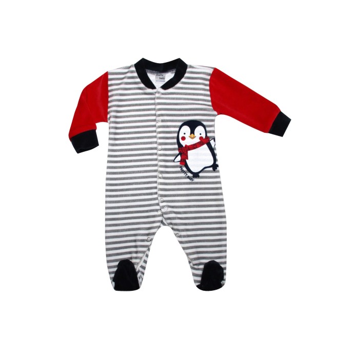 Βρεφικό Φορμάκι Βελουτέ Πιγκουίνος Pretty Baby