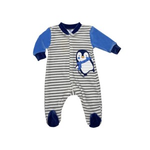 Βρεφικό Φορμάκι Βελουτέ Πιγκουίνος Pretty Baby Βρεφικό Φορμάκι Βελουτέ Πιγκουίνος Pretty Baby