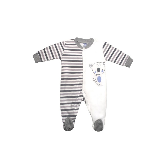 Βρεφικό Βαμβακερό Φορμάκι Αρκουδάκι Χειμερινό Pretty Baby