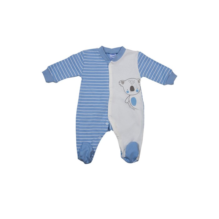 Βρεφικό Βαμβακερό Φορμάκι Αρκουδάκι Χειμερινό Pretty Baby