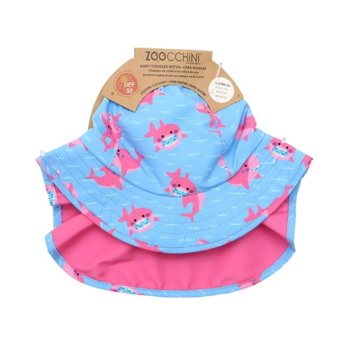 Cape Sunhat UPF50 Ροζ Καρχαρίας Zoocchini Cape Sunhat UPF50 Ροζ Καρχαρίας Zoocchini
