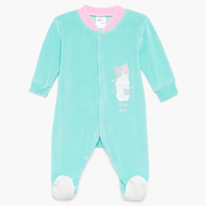 Φορμάκι Χειμερινό Βελούδο Μακρύ Μανίκι Cats Pretty Baby