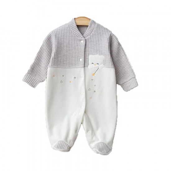 Gaye Βρεφικό Φορμάκι Βελουτέ Γκρι Gaye Βρεφικό Φορμάκι Βελουτέ Γκρι