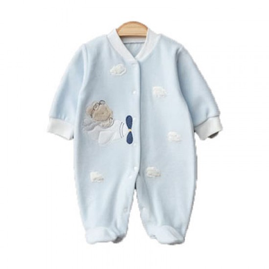 Gaye Βρεφικό Φορμάκι Βελουτέ Σιελ Gaye Βρεφικό Φορμάκι Βελουτέ Σιελ