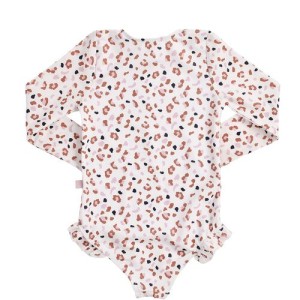Swim Essentials Ολόσωμο μαγιό με μακριά μανίκια "Offwhite Kahki Leopard" Swim Essentials Ολόσωμο μαγιό με μακριά μανίκια "Offwhite Kahki Leopard"