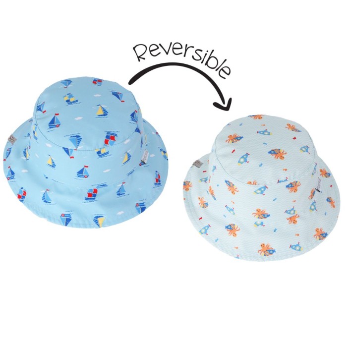 Καπέλο Διπλής Όψης UPF 50+ Sailboat/Submarine FlapJackKids Καπέλο Διπλής Όψης UPF 50+ Sailboat/Submarine FlapJackKids