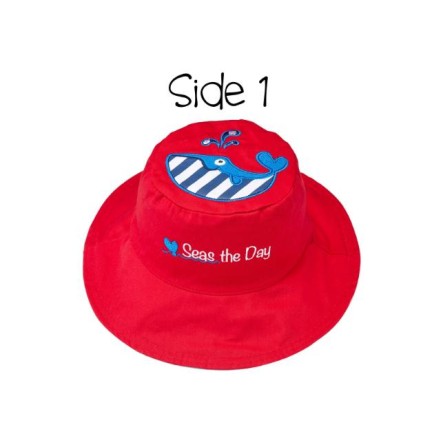 Καπέλο Διπλής Όψης UPF 50+ Φάλαινα FlapJackKids Καπέλο Διπλής Όψης UPF 50+ Φάλαινα FlapJackKids