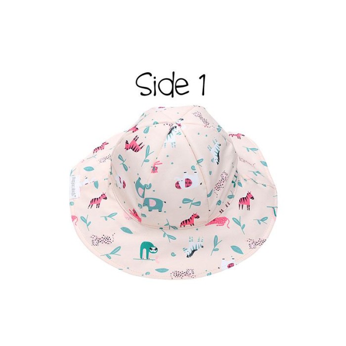 Καπέλο Διπλής Όψης UPF 50+ Zωολογικός Kήπος Ροζ FlapJackKids Καπέλο Διπλής Όψης UPF 50+ Zωολογικός Kήπος Ροζ FlapJackKids
