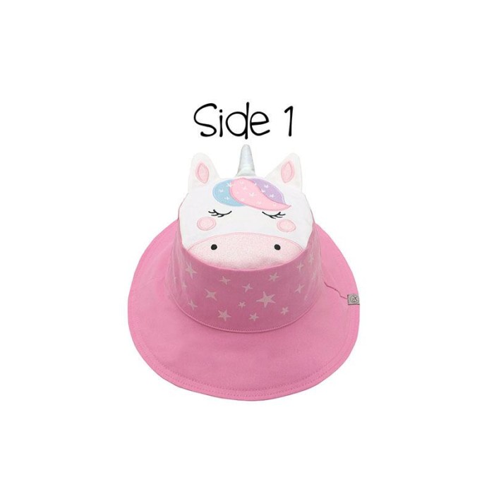 Καπέλο Διπλής Όψης UPF 50+ Μονόκερος/Αστέρι (Βαμβάκι) FlapJackKids