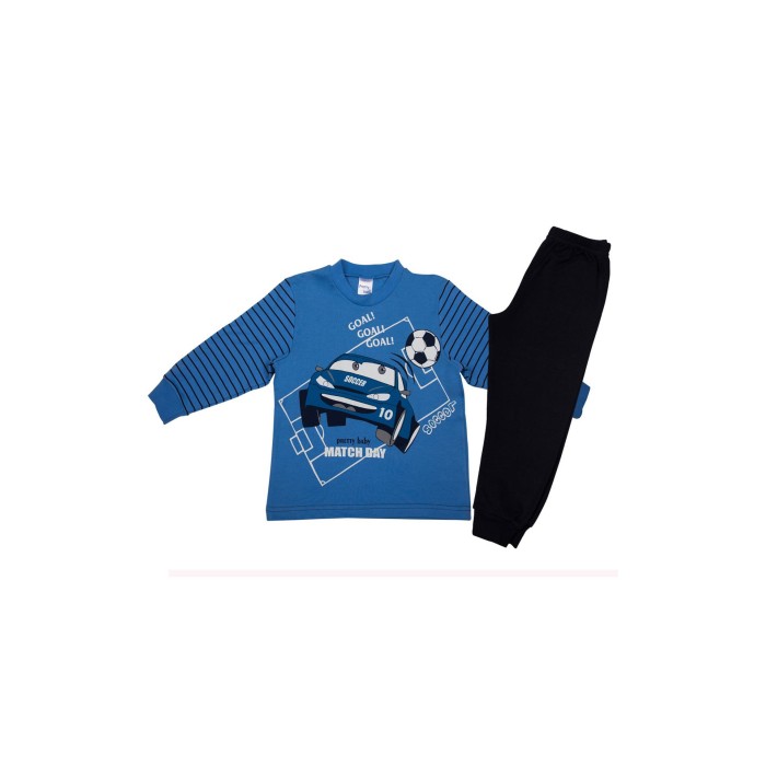 Πυτζαμάκι Βαμβακερό Match Day Χειμερινό Pretty Baby