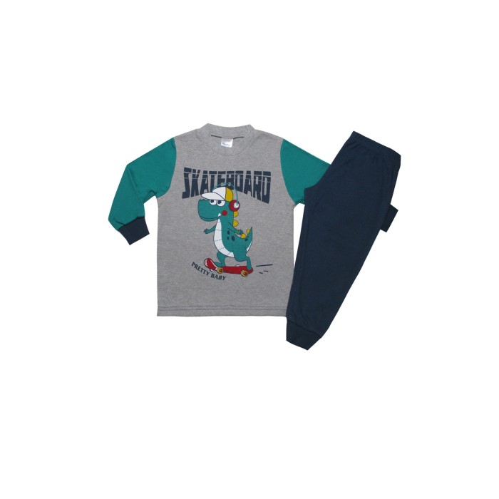 Πυτζαμάκι Βαμβακερό SkateBoard Χειμερινό Pretty Baby