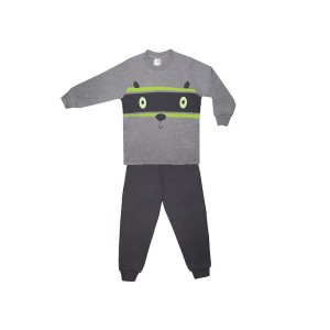 Pretty Baby Παιδική Πιτζάμα Χειμωνιάτικη Βαμβακερή Γκρι Ρακούν Pretty Baby Παιδική Πιτζάμα Χειμωνιάτικη Βαμβακερή Γκρι Ρακούν
