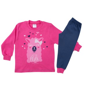 Pretty Baby Παιδική Πιτζάμα Χειμωνιάτικη Βαμβακερή Love You