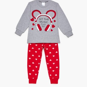 Pretty Baby Παιδική Πιτζάμα Χειμωνιάτικη Βαμβακερή Music Play