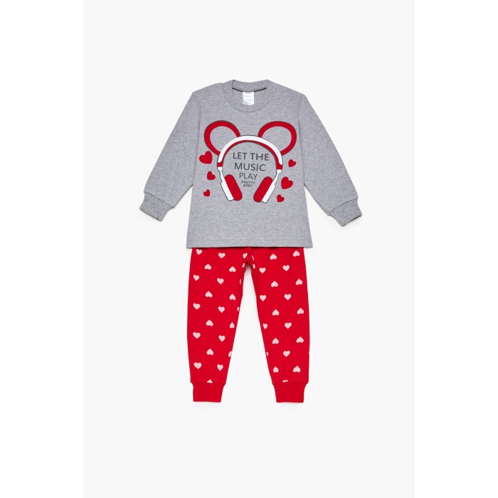 Pretty Baby Παιδική Πιτζάμα Χειμωνιάτικη Βαμβακερή Music Play