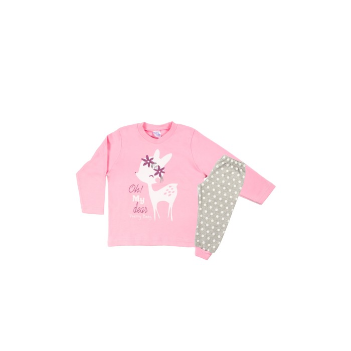 Pretty Baby Παιδική Πιτζάμα Χειμωνιάτικη Βαμβακερή Oh my dear