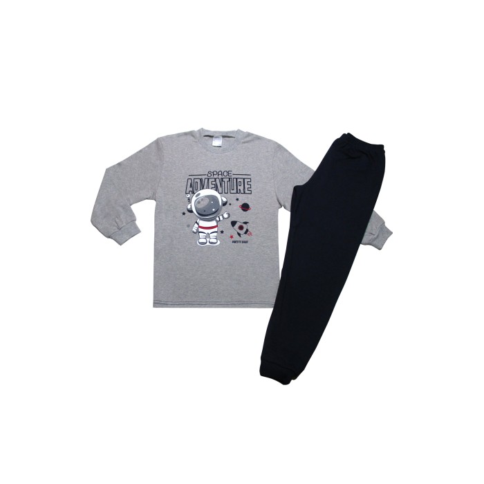 Pretty Baby Παιδική Πιτζάμα Χειμωνιάτικη Βαμβακερή Space Adventure