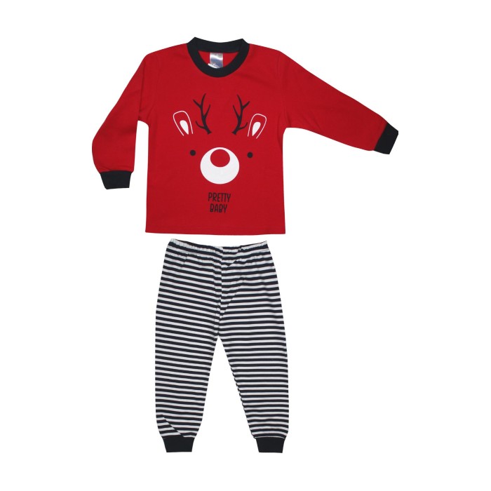 Πυτζαμάκι Βαμβακερό Τάρανδος Pretty Baby
