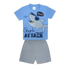 Πυτζαμάκι Καλοκαιρινό Shark Pretty Baby