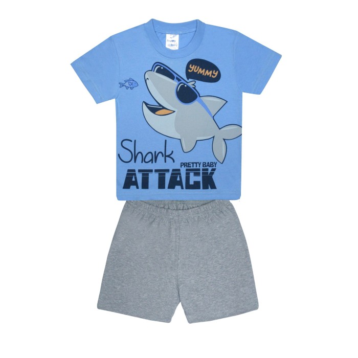 Πυτζαμάκι Καλοκαιρινό Shark Pretty Baby
