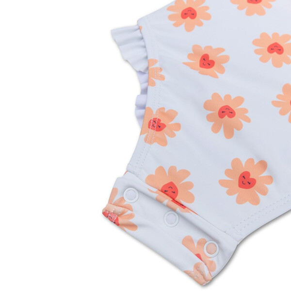 Swim Essentials Ολόσωμο μαγιό με μακριά μανίκια "Flower Hearts"