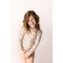 Swim Essentials Ολόσωμο μαγιό με μακριά μανίκια "Offwhite Kahki Leopard"