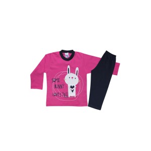 Βαμβακερή Πυζάμα Χειμερινή Με Τύπωμα Bunny Loves You Pretty Baby Βαμβακερή Πυζάμα Χειμερινή Με Τύπωμα Bunny Loves You Pretty Baby