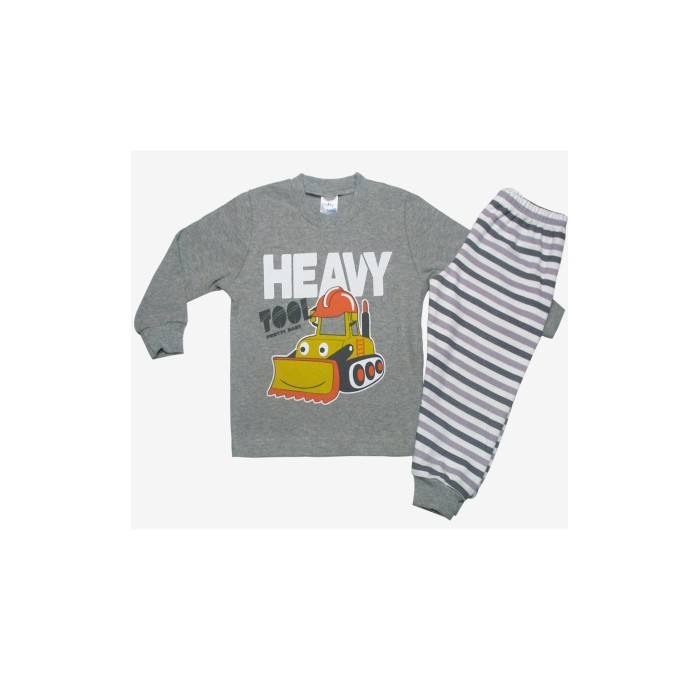 Βαμβακερή Πυζάμα Χειμερινή Με Τύπωμα Heavy Tool Pretty Baby