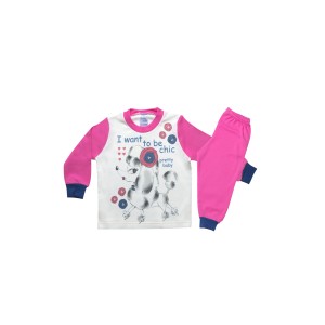 Βαμβακερή Πυζάμα Χειμερινή Με Τύπωμα I want to be chic Pretty Baby Βαμβακερή Πυζάμα Χειμερινή Με Τύπωμα I want to be chic Pretty Baby