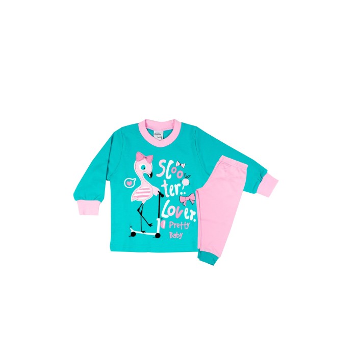 Βαμβακερή Πυζάμα Χειμερινή Με Τύπωμα Scooter Lover Pretty Baby