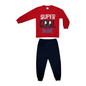 Βαμβακερή Πυζάμα Χειμερινή Με Τύπωμα Super Cool Pretty Baby Βαμβακερή Πυζάμα Χειμερινή Με Τύπωμα Super Cool Pretty Baby