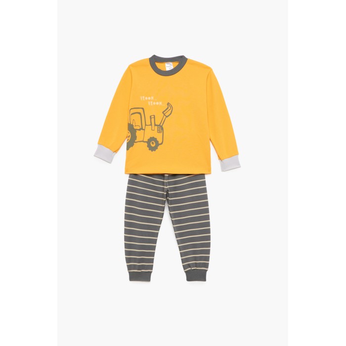 Βαμβακερή Πυζάμα Χειμερινή Με Τύπωμα Vroom Vroom Pretty Baby