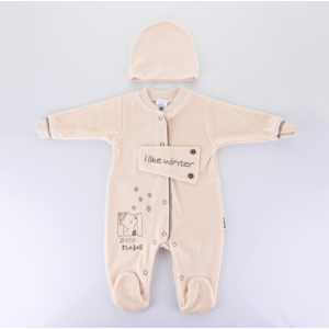 Βρεφικό Φορμάκι Βελουτέ Beige Bebelinna Βρεφικό Φορμάκι Βελουτέ Beige Bebelinna