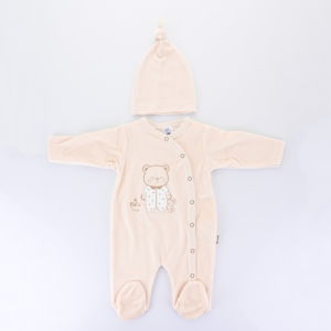 Βρεφικό Φορμάκι Βελουτέ Εκρού Bebelinna Βρεφικό Φορμάκι Βελουτέ Εκρού Bebelinna