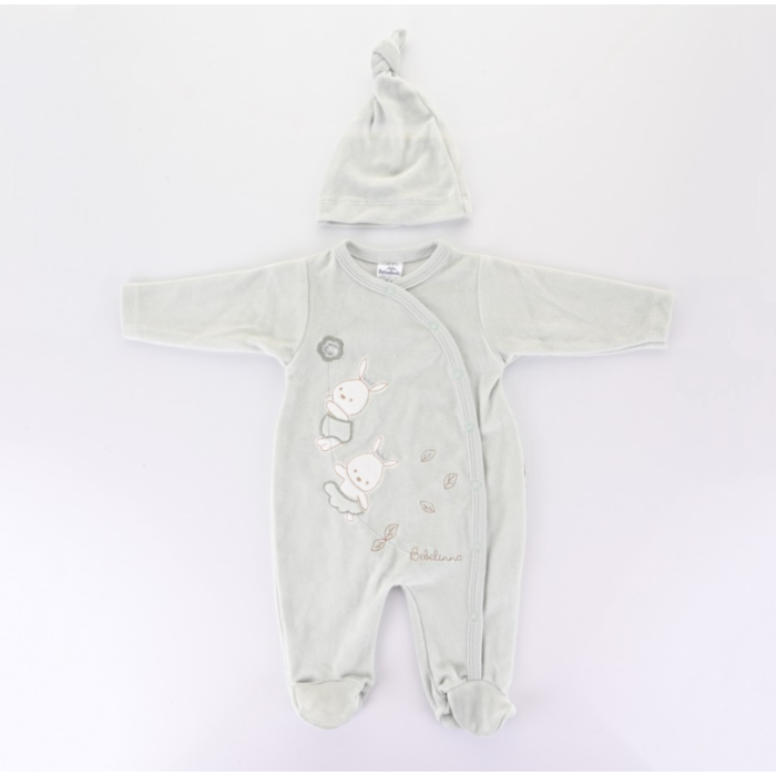 Βρεφικό Φορμάκι Βελουτέ Mint Bebelinna