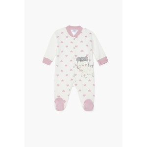 Βρεφικό Βαμβακερό Φορμάκι Χειμερινό Γατάκι Pretty Baby