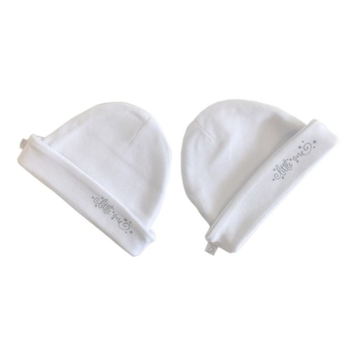 Σετ σκουφάκια FUNNA BABY Little Star, χρώμα λευκό