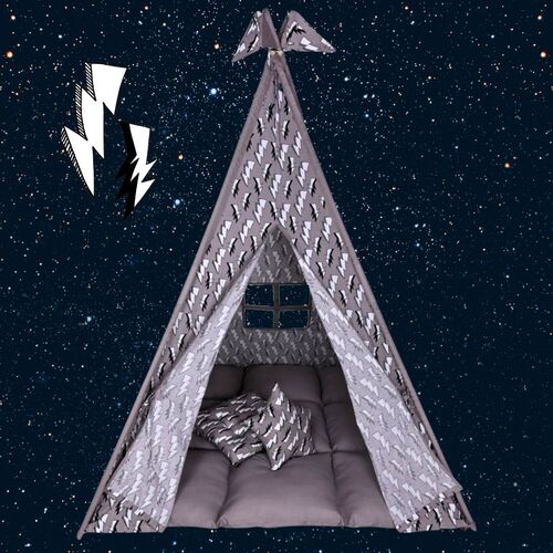 BabyBliss: Μεγάλη υφασμάτινη σκηνή με παχύ στρώμα και 2 μαξιλαράκια "Go to the Sound of Thunder" BabyBliss: Μεγάλη υφασμάτινη σκηνή με παχύ στρώμα και 2 μαξιλαράκια "Go to the Sound of Thunder"