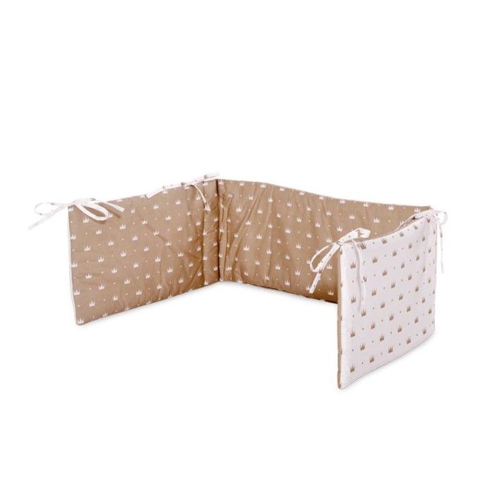 Προστατευτική Πάντα Κούνιας Κορώνες Latte Lorelli