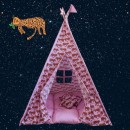 BabyBliss: Μεγάλη υφασμάτινη σκηνή με παχύ στρώμα και 2 μαξιλαράκια "Spots Tell Tales Of The Leopard" BabyBliss: Μεγάλη υφασμάτινη σκηνή με παχύ στρώμα και 2 μαξιλαράκια "Spots Tell Tales Of The Leopard"