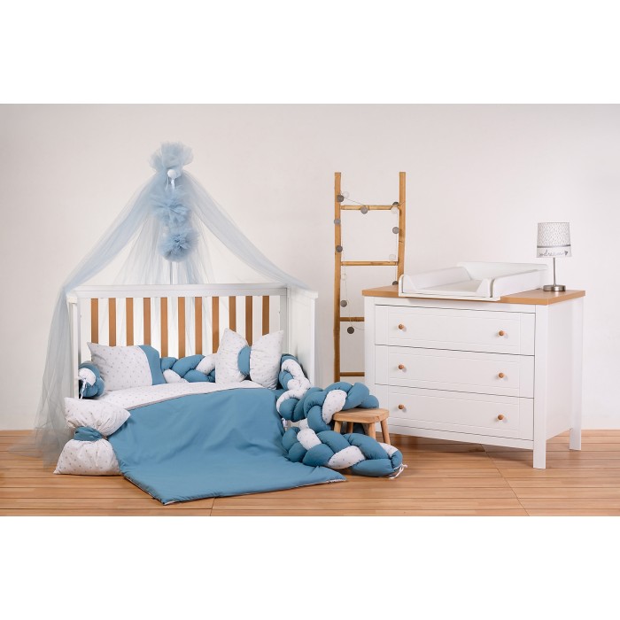 Abo Σετ προίκας 9 τμχ 70*140 Sky Blue