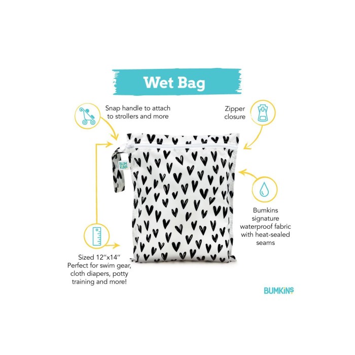 Αδιάβροχο Τσαντάκι Καρδιές Bumkins Αδιάβροχο Τσαντάκι Καρδιές Bumkins