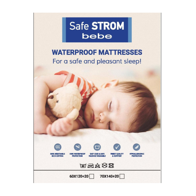 Αδιάβροχο Προστατευτικό Κάλυμμα Στρώματος 70x140 cm Beaux Bebes