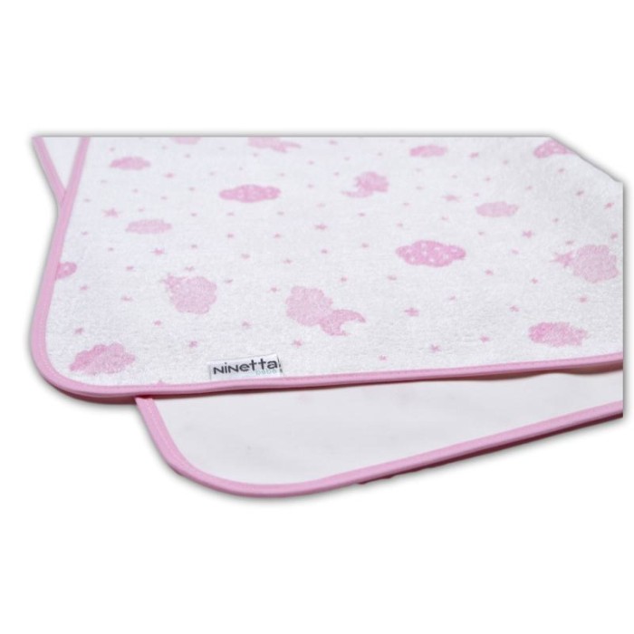 Αδιάβροχο Σελτεδάκι Με Σχεδια Ροζ 60 x90cm Ninetta Bebe